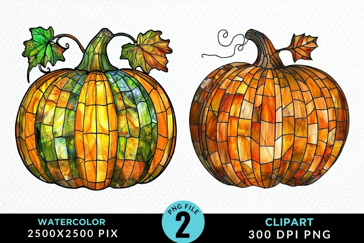 Watercolor Halloween Pumpkin Fun Clipart