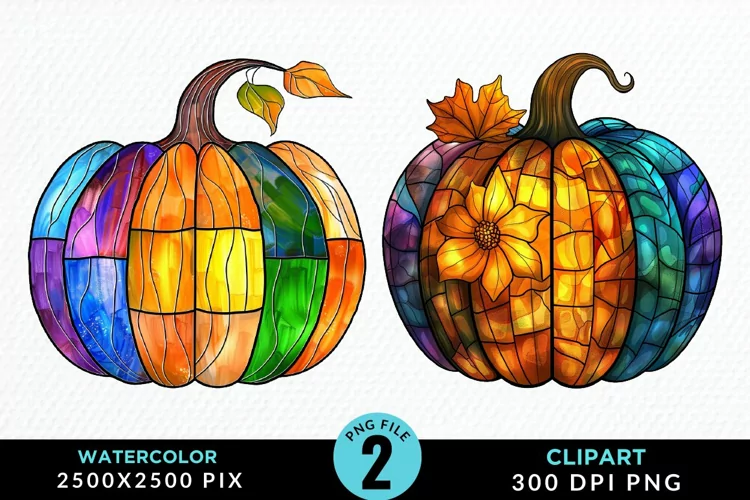 Watercolor Halloween Pumpkin Fun Clipart