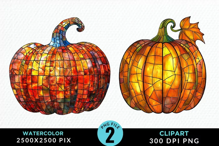 Watercolor Halloween Pumpkin Fun Clipart