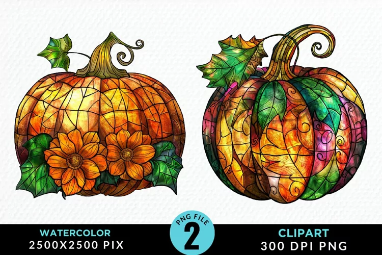 Watercolor Halloween Pumpkin Fun Clipart