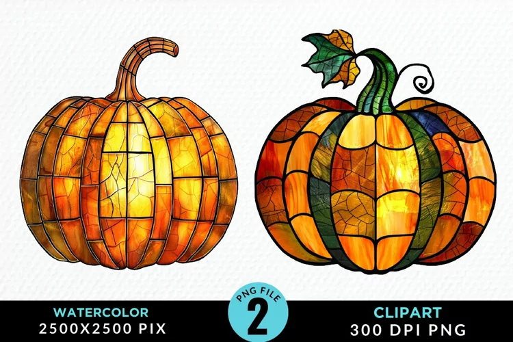 Watercolor Halloween Pumpkin Fun Clipart