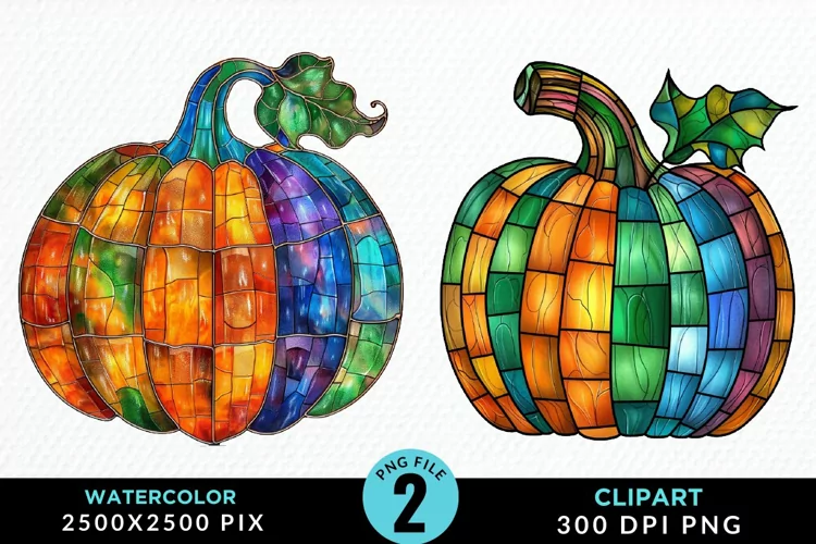 Watercolor Halloween Pumpkin Image Clipart