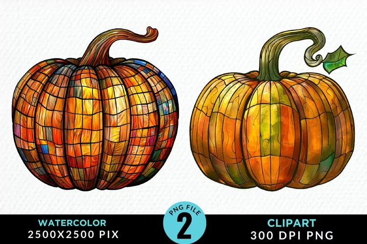 Watercolor Halloween Pumpkin Fun Clipart
