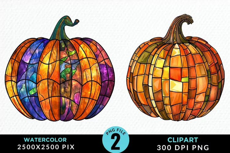 Watercolor Halloween Pumpkin Fun Clipart