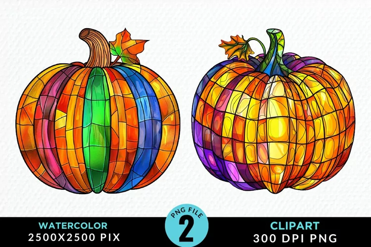 Watercolor Halloween Pumpkin Fun Clipart