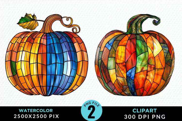 Watercolor Halloween Pumpkin Image Clipart