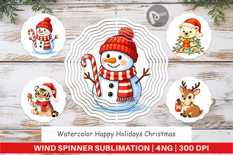 Happy Holidays Wind Spinner