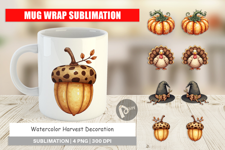 Harvest Decoration Mug Wrap