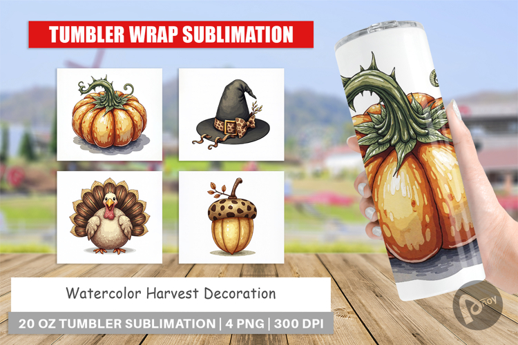 Thanksgiving Tumbler Wrap Image 2