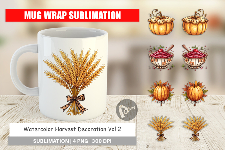 Harvest Decoration Mug Wrap