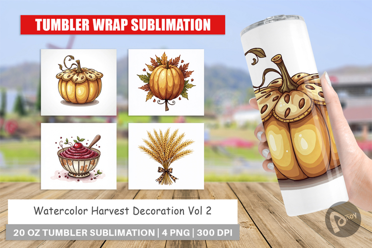 Thanksgiving Tumbler Wrap Image 3