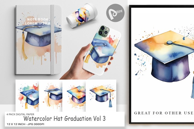 Digital Paper Hat Graduation