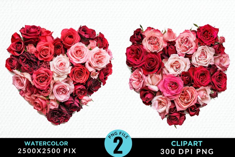 Heart Flower Illustration PNG Clipart