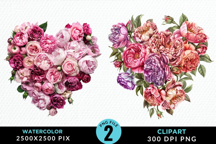 Watercolor Heart Clipart Image 5