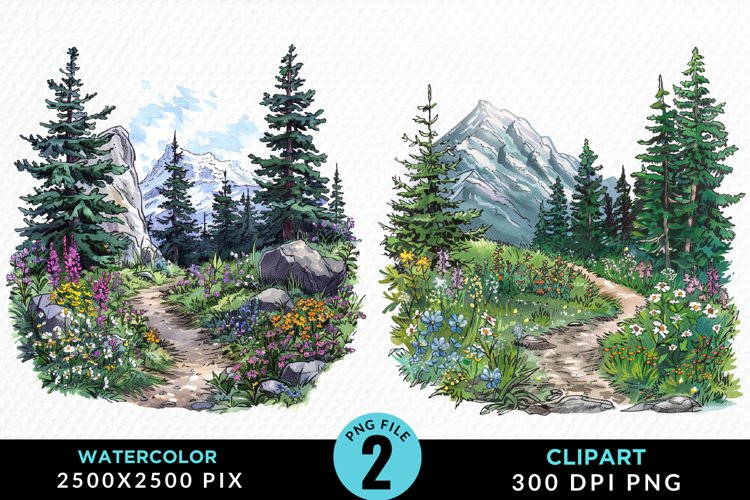 Mountain Range Clipart Image 11