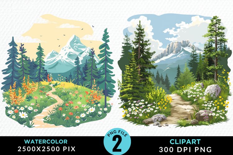 Mountain Range Clipart Image 13