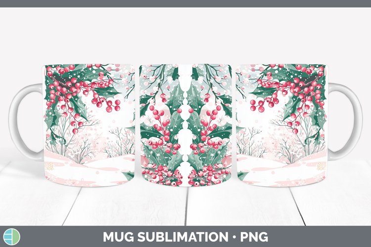 GorgeousWatercolor Mug Wrap design.