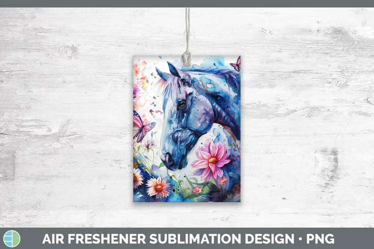 Watercolor Horse Air Freshener Sublimation Car Freshener Des