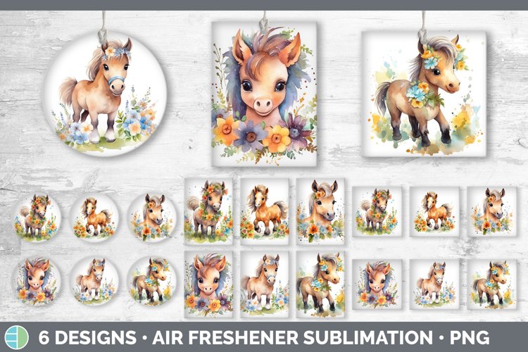 Watercolor Horse Air Freshener | Sublimation Car Freshener D