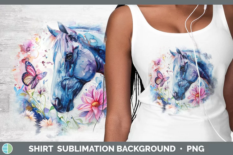 Watercolor Horse Shirt Sublimation Sublimation Background De