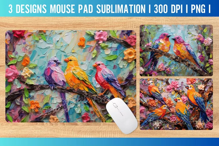 Eden Bird Mouse Pad Sublimation PNG I Mouse