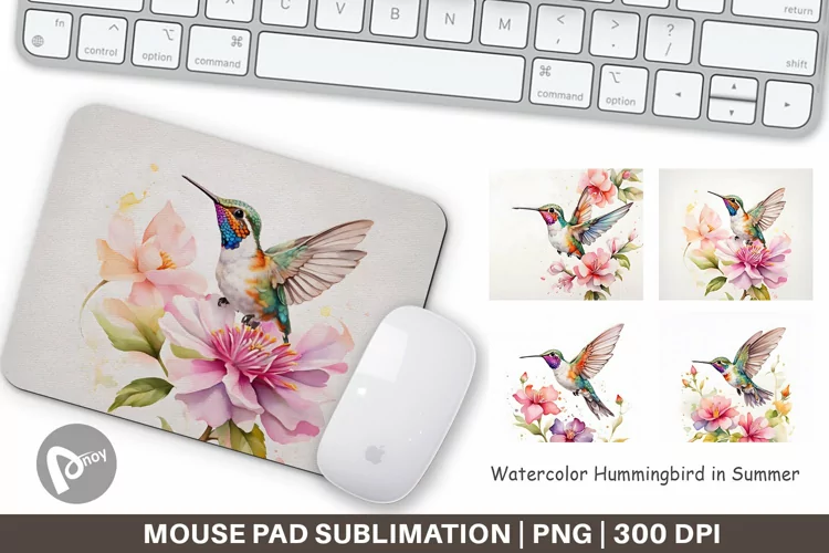 Mouse Pad Hummingbird Summer