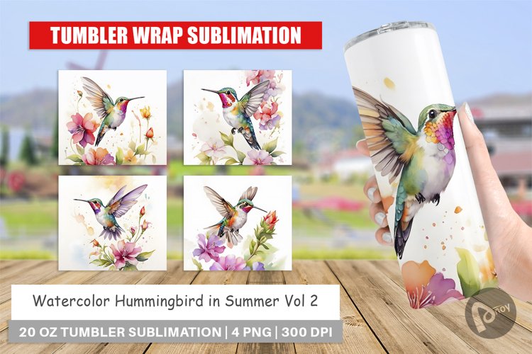 Tumbler Wrap Hummingbird Summer