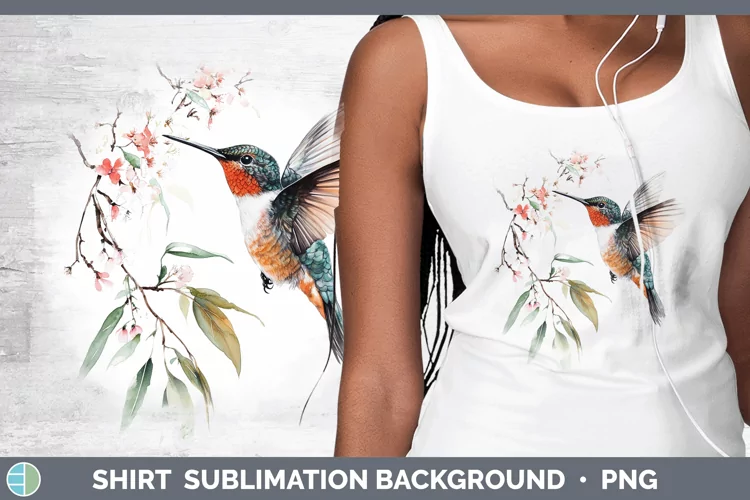 Watercolor Hummingbird Shirt Sublimation Sublimation Backgro