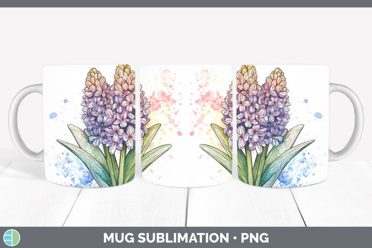 GorgeousWatercolor Mug Wrap design.