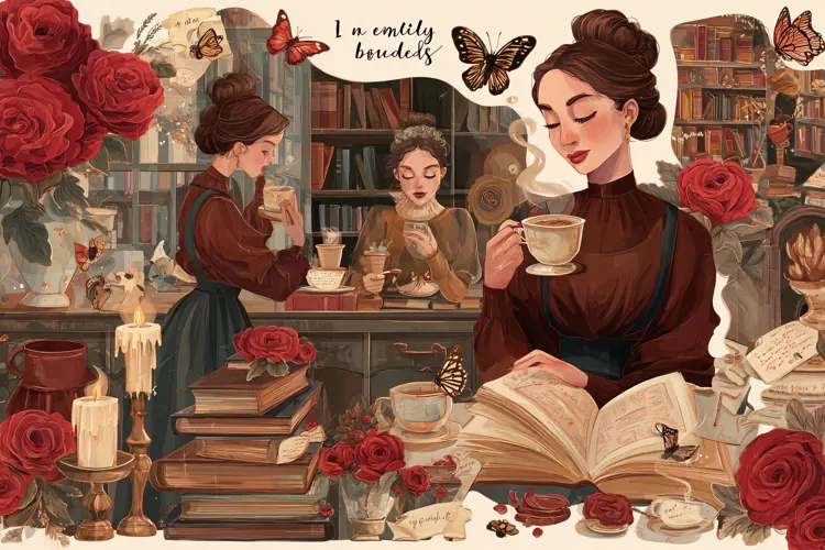 Watercolor illustration of a professional woman in a classic