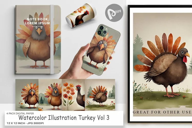 Digital Paper Illustration Turkey