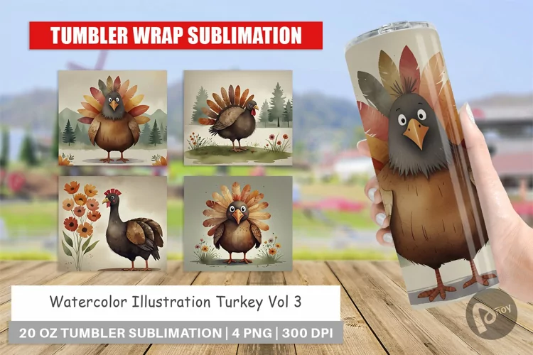 Tumbler Wrap Illustration Turkey