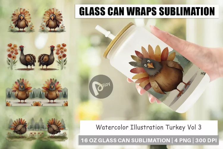 Glass Can Wraps Illustration Turkey