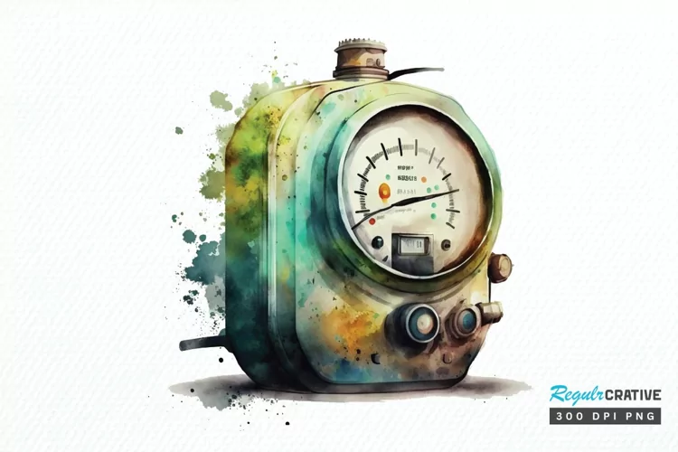 Watercolor Indicator Gas Tank PNG Clipart