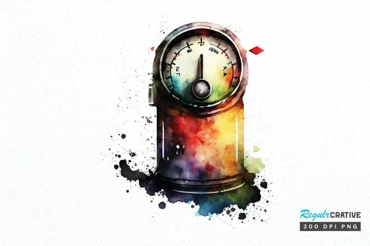 Watercolor Indicator Gas Tank PNG Clipart