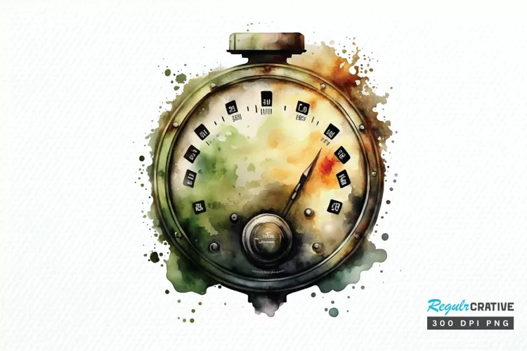 Watercolor Indicator Gas Tank PNG Clipart