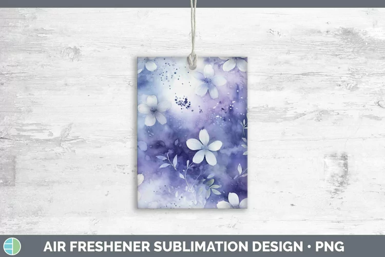 Watercolor Indigo Air Freshener Sublimation Car Freshener De