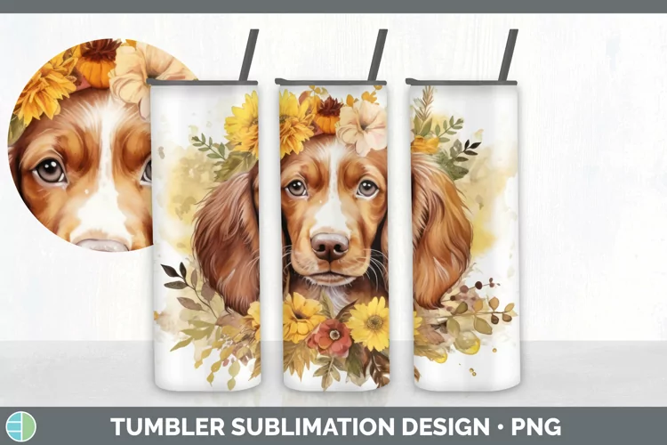 Watercolor Irish Setter Dog Tumbler | Sublimation 20 oz Skin