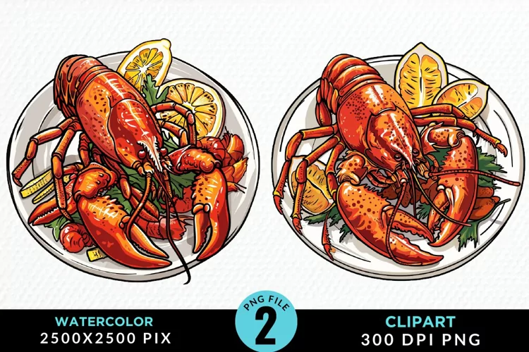 Watercolor Italian Food Graphics Clipart