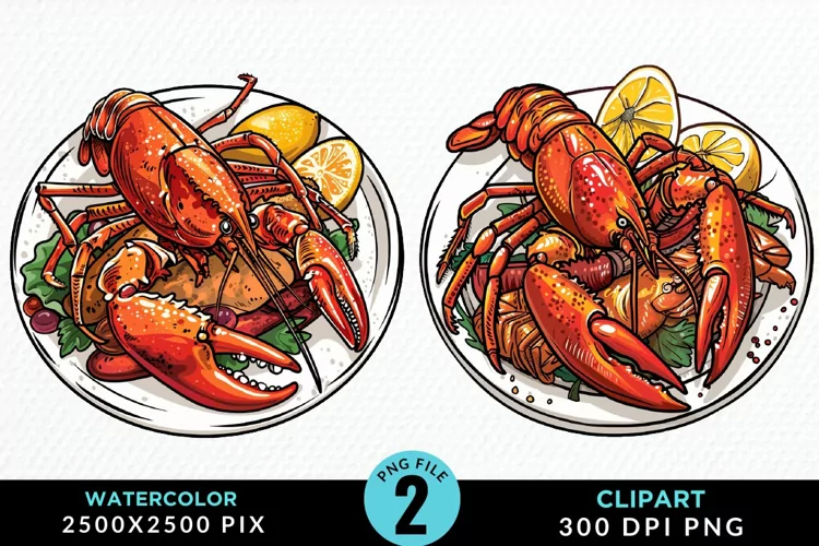 Watercolor Italian Food Graphics Clipart