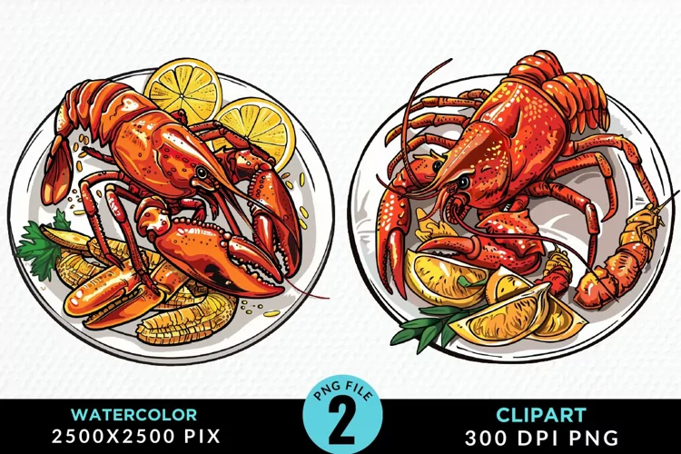 Watercolor Italian Food Graphics Clipart