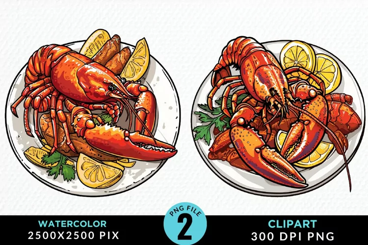 Watercolor Italian Food Graphics Clipart