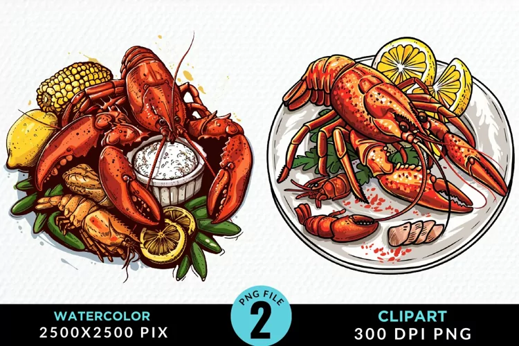 Watercolor Italian Food Graphics Clipart