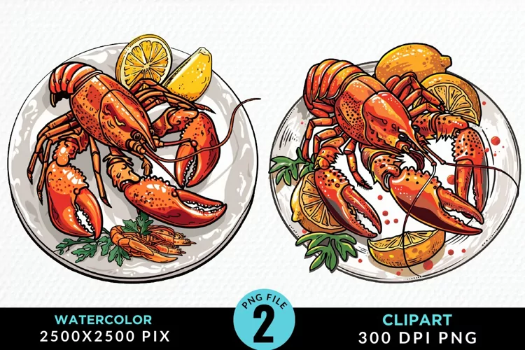 Watercolor Italian Food Graphics Clipart