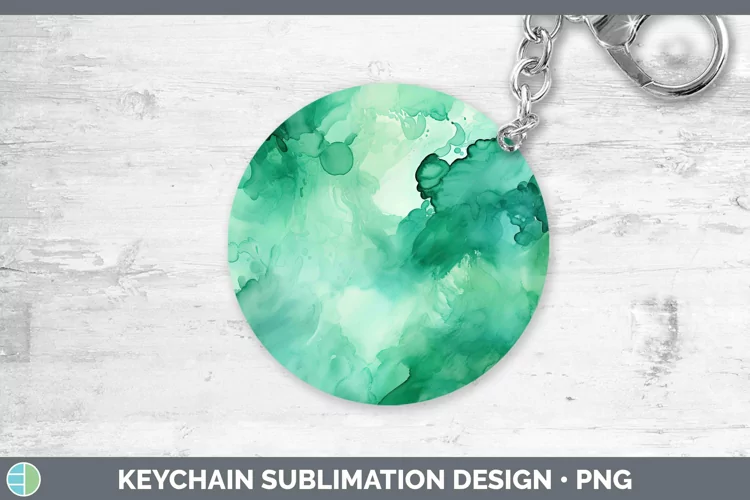 Watercolor Jade Keychain Sublimation Keyring Designs