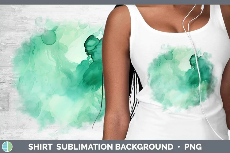 Watercolor Jade Shirt Sublimation Sublimation Background Des