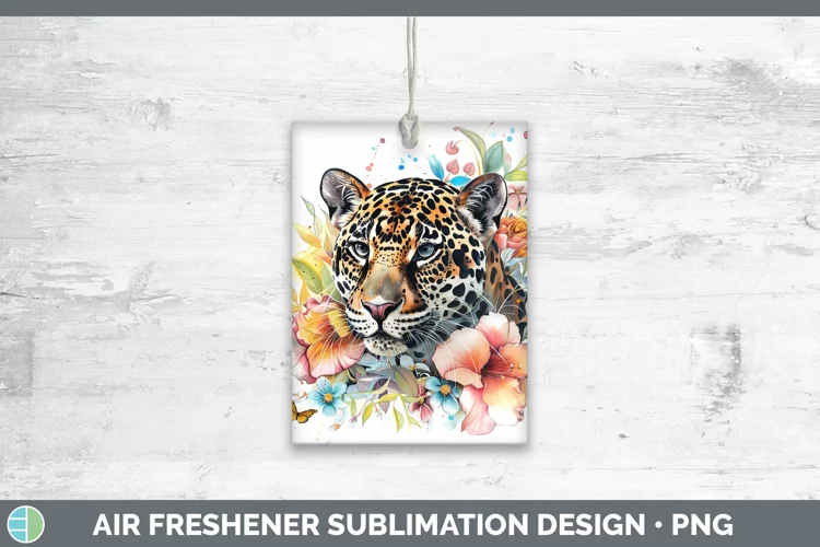 Watercolor Jaguar Air Freshener Sublimation Car Freshener De