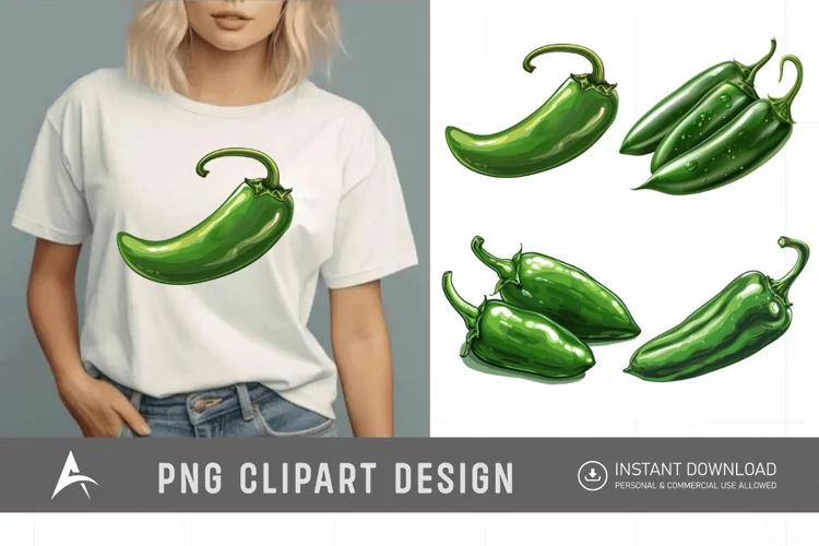 Watercolor Jalapeno Clipart