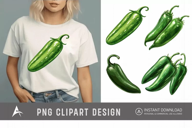 Watercolor Jalapeno Clipart