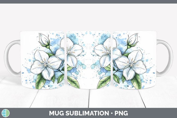 GorgeousWatercolor Mug Wrap design.